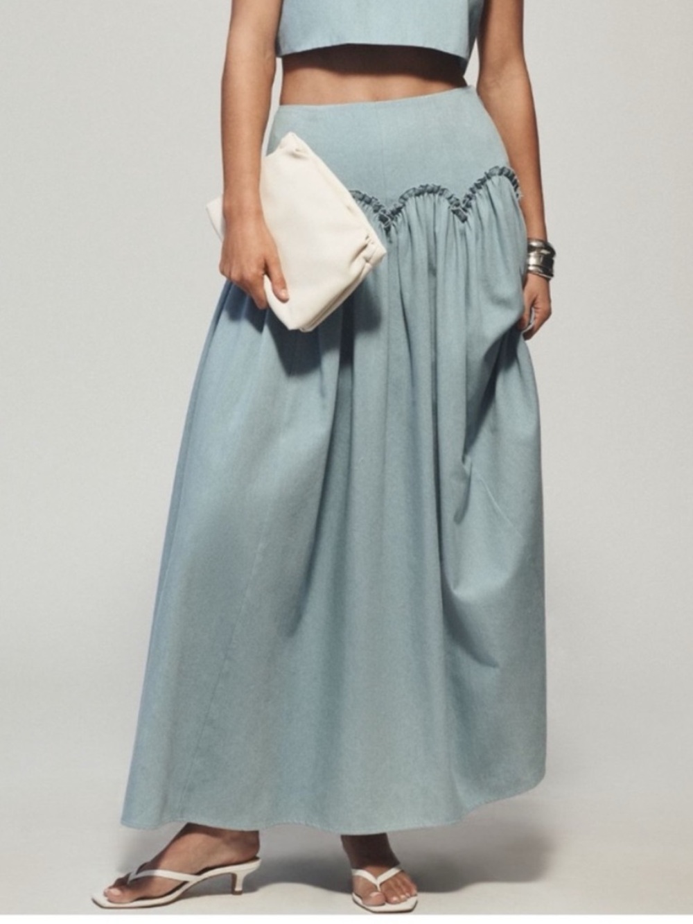 NWT Mare Mare x Anthropologie Basque-Waist Maxi Skirt, S
